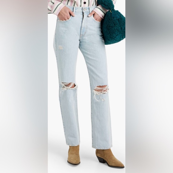 SLVRLAKE Heartbreak Hotel London Ankle High Rise Straight Leg Jeans 25 - Picture 2 of 9